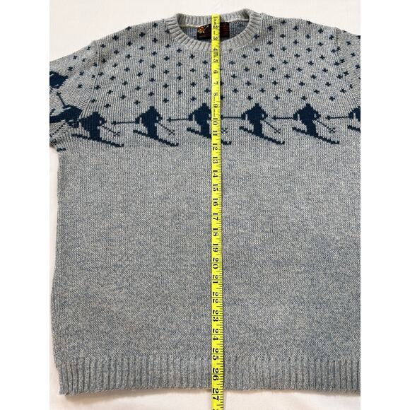 Vintage Jersild Ski Sweater Blue Mens L Skiers 70s Retro Orlon Acrylic Wisconsin - Picture 6 of 10